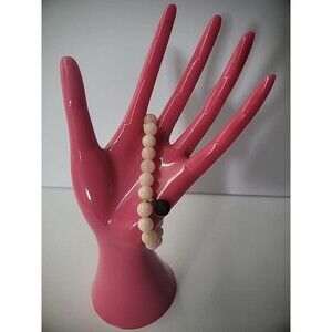 Vintage Dana Bachman Bracelet Beaded Pink Jewelry Costume